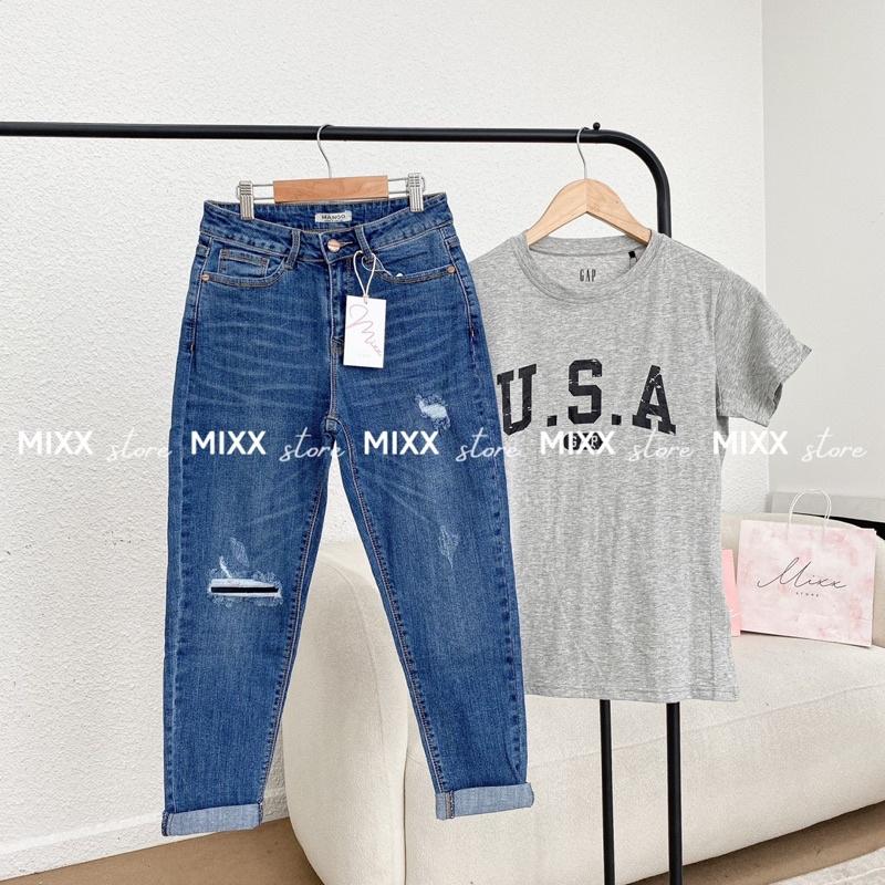 Áo thun nữ in chữ chất cotton mềm mịn phom vừa người chuẩn đẹp