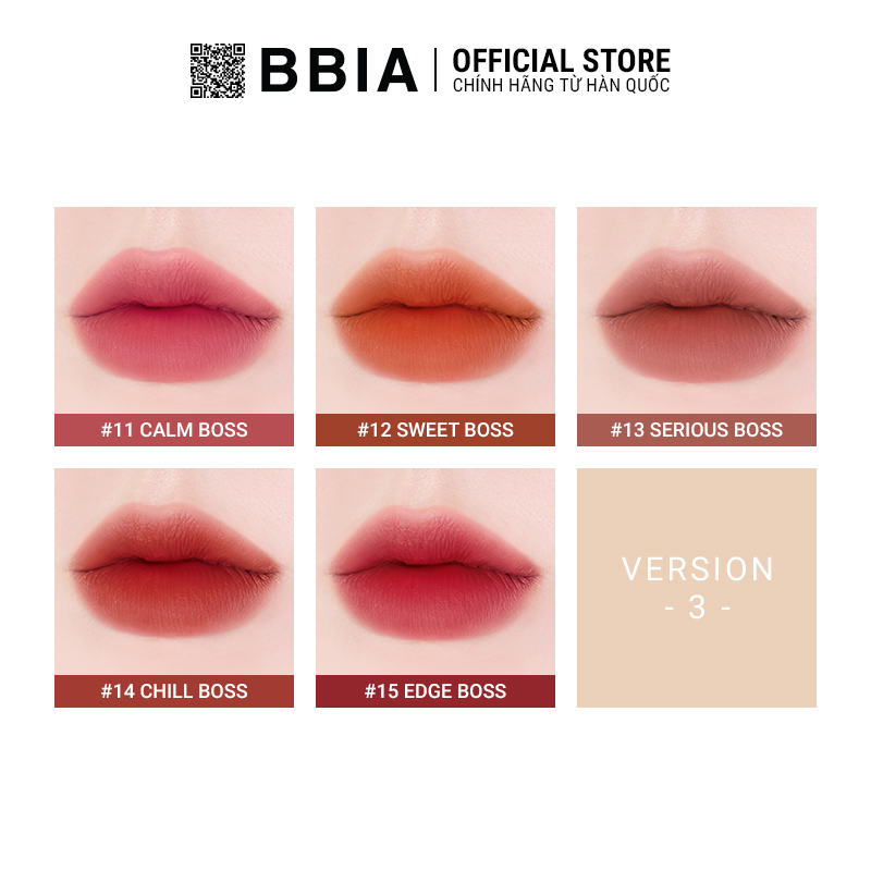 Bbia Last Velvet Tint - V Edition - Version 3 (5 màu) 5g Bbia Official Store