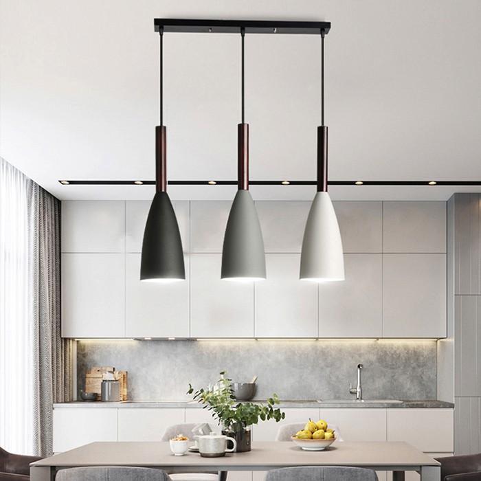 Đèn thả bàn ăn cao cấp 3 bóng sơn tĩnh điện YOHO tặng kèm bóng LED chuyên dụng