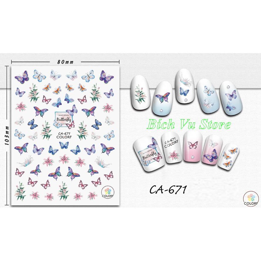 Sticker dán móng | bướm
