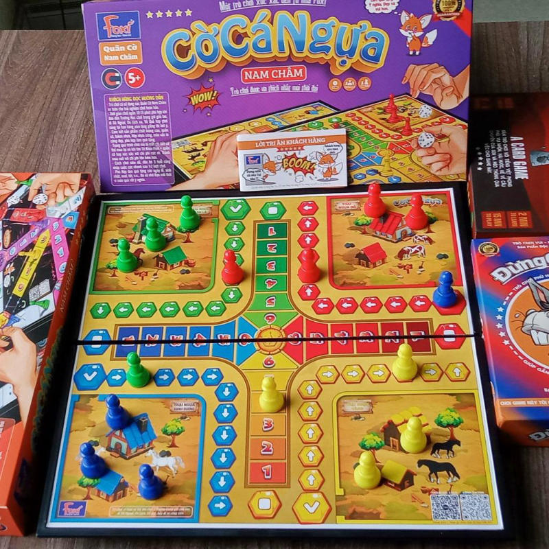 Cờ Cá Ngựa Đại Chiến Nam Châm - Board Game Nhiều Người Chơi