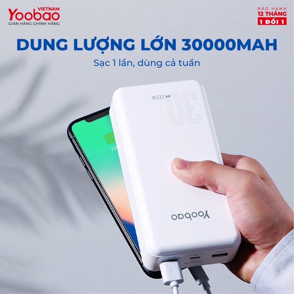 Pin Sạc Dự Phòng Yoobao D30Q Dung Lượng khủng 30000mAh, Sạc Nhanh 22.5W Phù Hợp Với Máy Tính Bảng, Điện Thoại ... - Hàng chính hãng