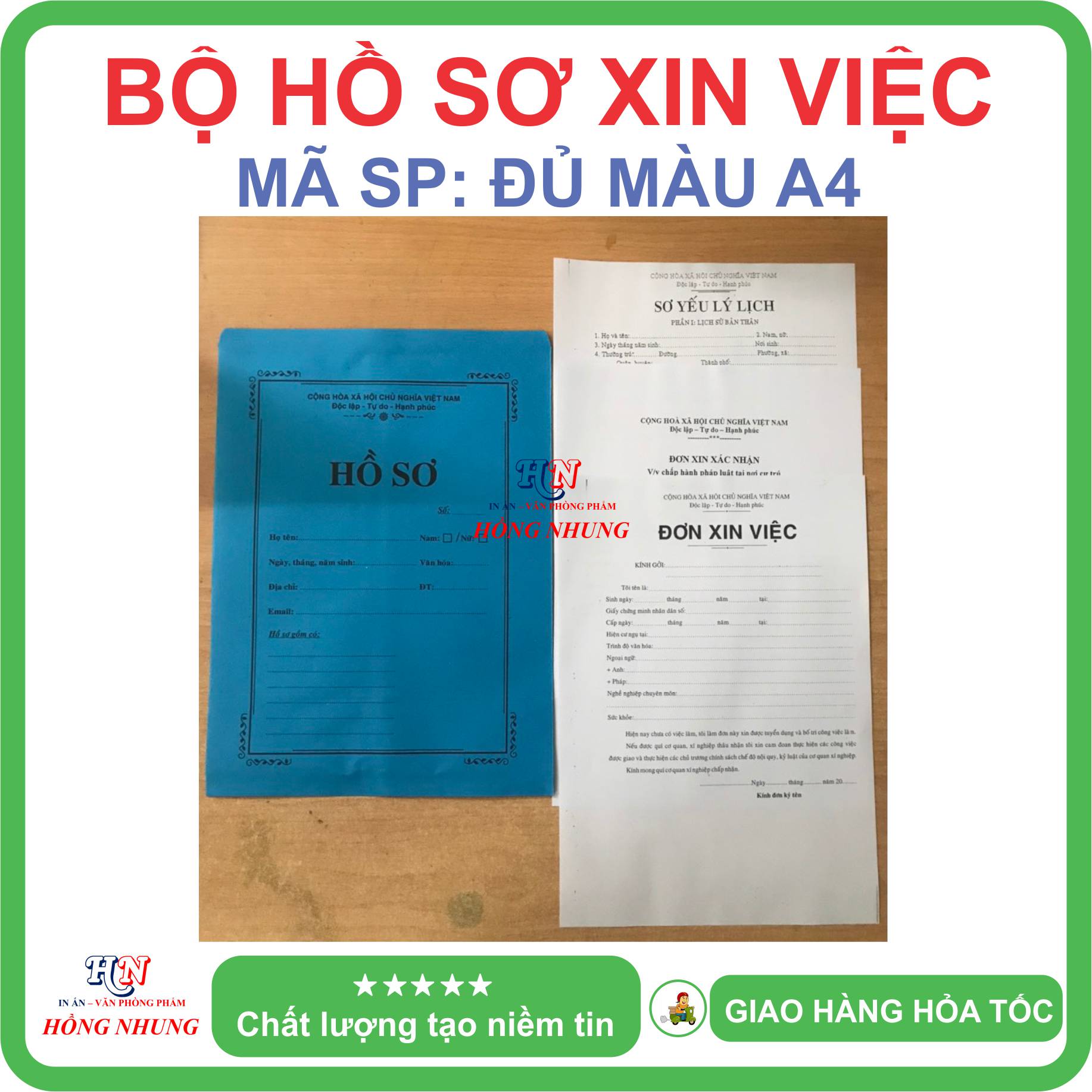 [SÉT] COMBO 5 Bộ Hồ Sơ Xin Việc Đầy Đủ, Khổ A4 Đủ Màu Giúp Lưu Trữ Hồ Sơ Của Bạn Khi Đi Xin Việc