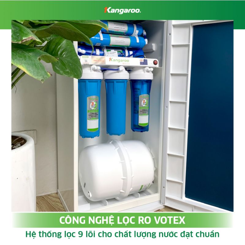 Máy lọc nước RO 10 lõi nóng nguội lạnh Kangaroo KG10A3 - Hàng chính hãng