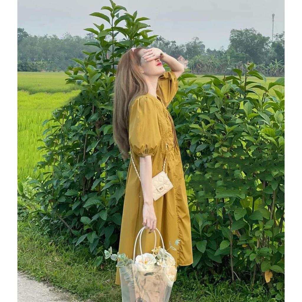 Váy Bầu Đầm Bầu Babydoll Mùa Hè Ngắn Tay Công Sở Đi Chơi Đi Tiệc