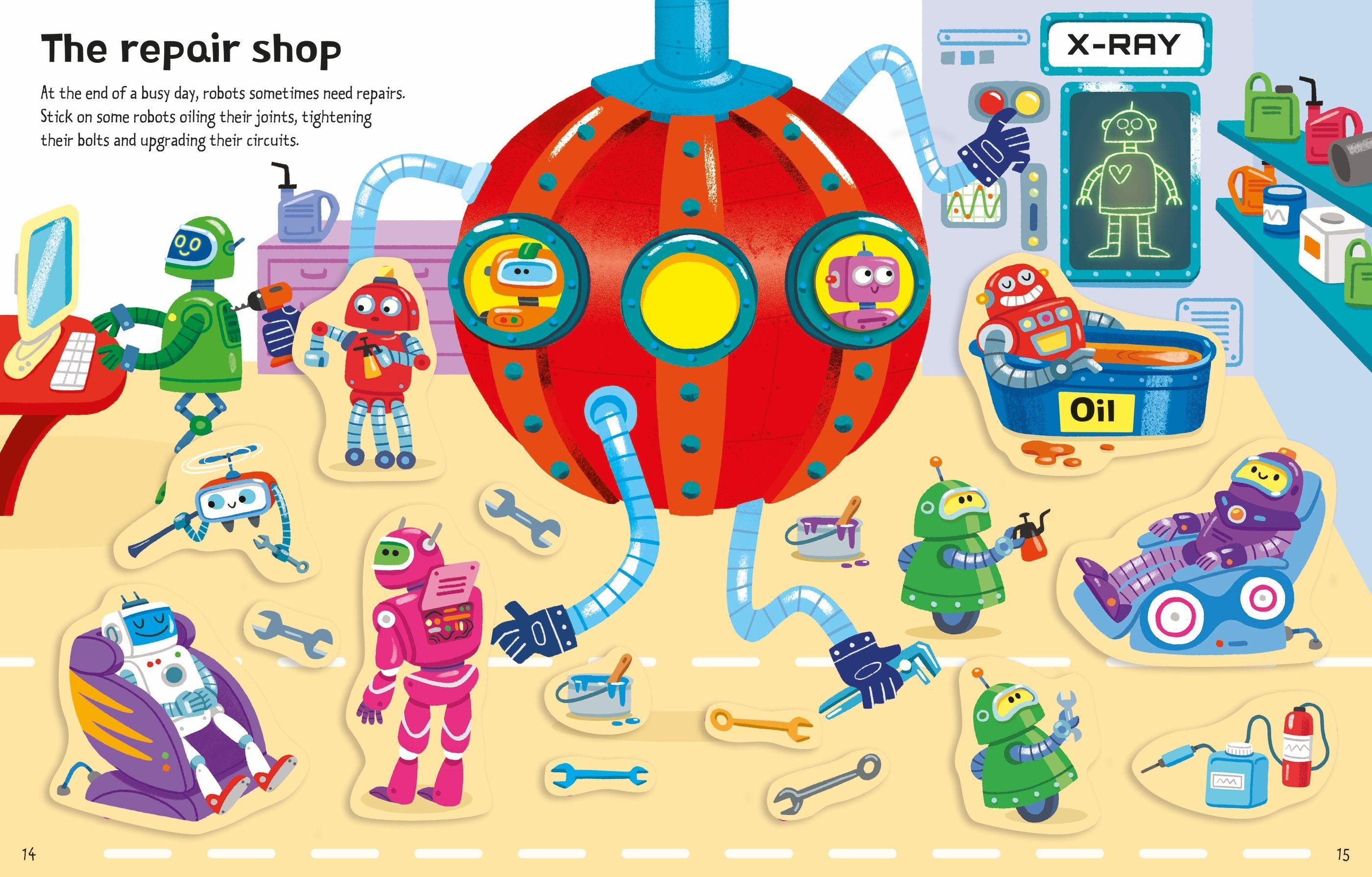 Sách ngoại văn: First Sticker Book Robots