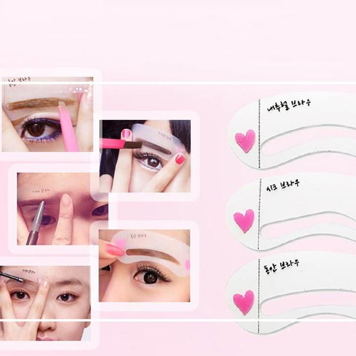Khuôn kẻ lông mày Brow Class Bộ 3 miếng hỗ trợ kẻ mi
