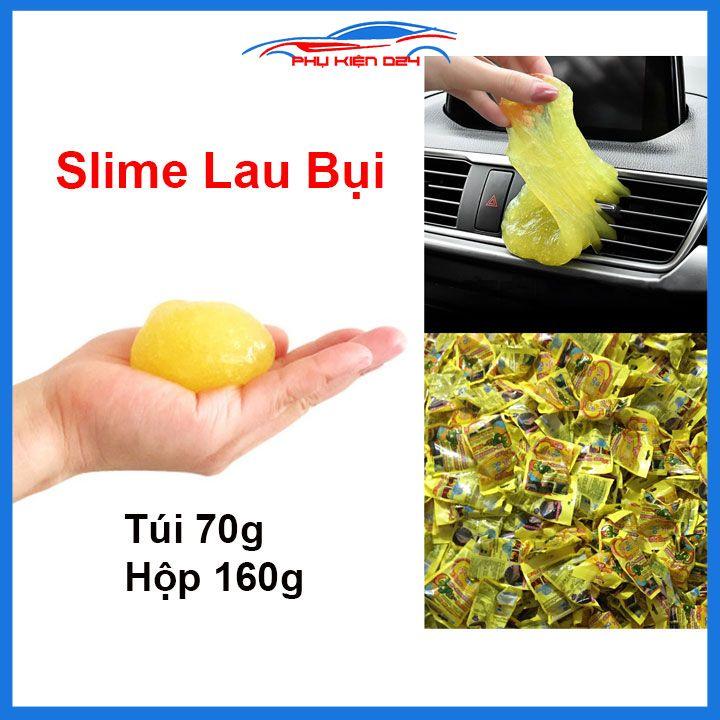 Slime, gel silicone lau bụi bẩn bàn phím, nội thất ô tô hai loại túi hộp 70g/160g