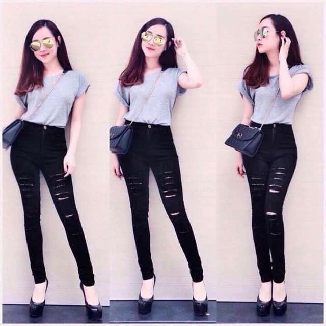 QUẦN KAKI NỮ RÁCH SIÊU CÁ TÍNH