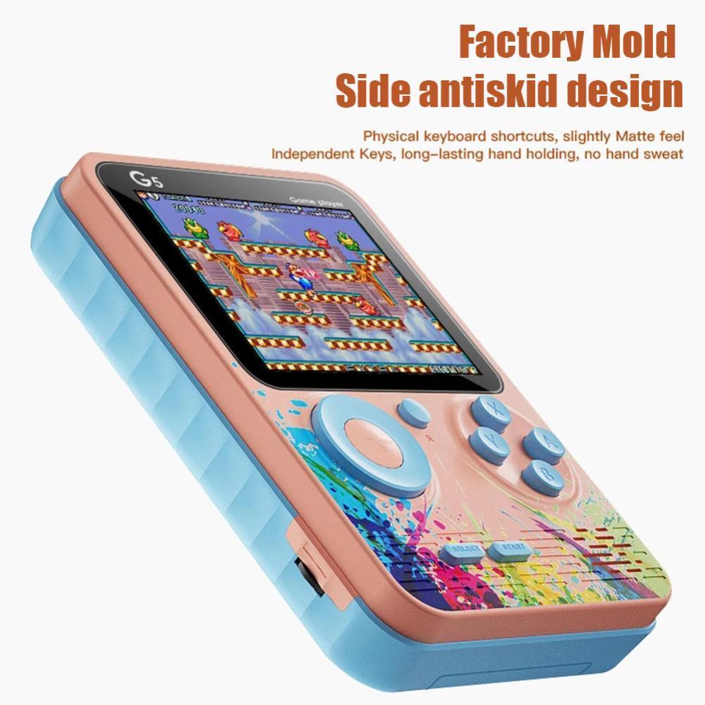 Máy Chơi Game Cầm Tay Mini UQUEEN 500 Trò Chơi Màn Hình 3.5-inch LCD I3J8 Phong Cách Retro Cho Trẻ Em