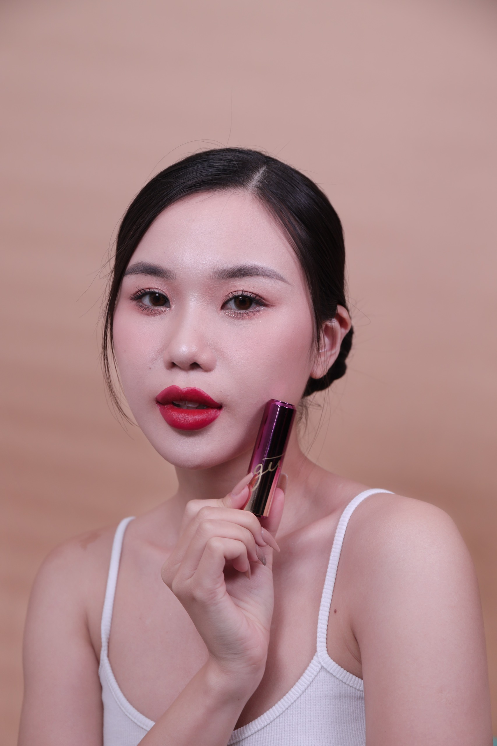 Son Lì Anh Thảo màu Ruby Dolly Pink cho bà bầu GUO 5gr [100% Cam kết không chì - Màu Siêu Đẹp - Tôn da]