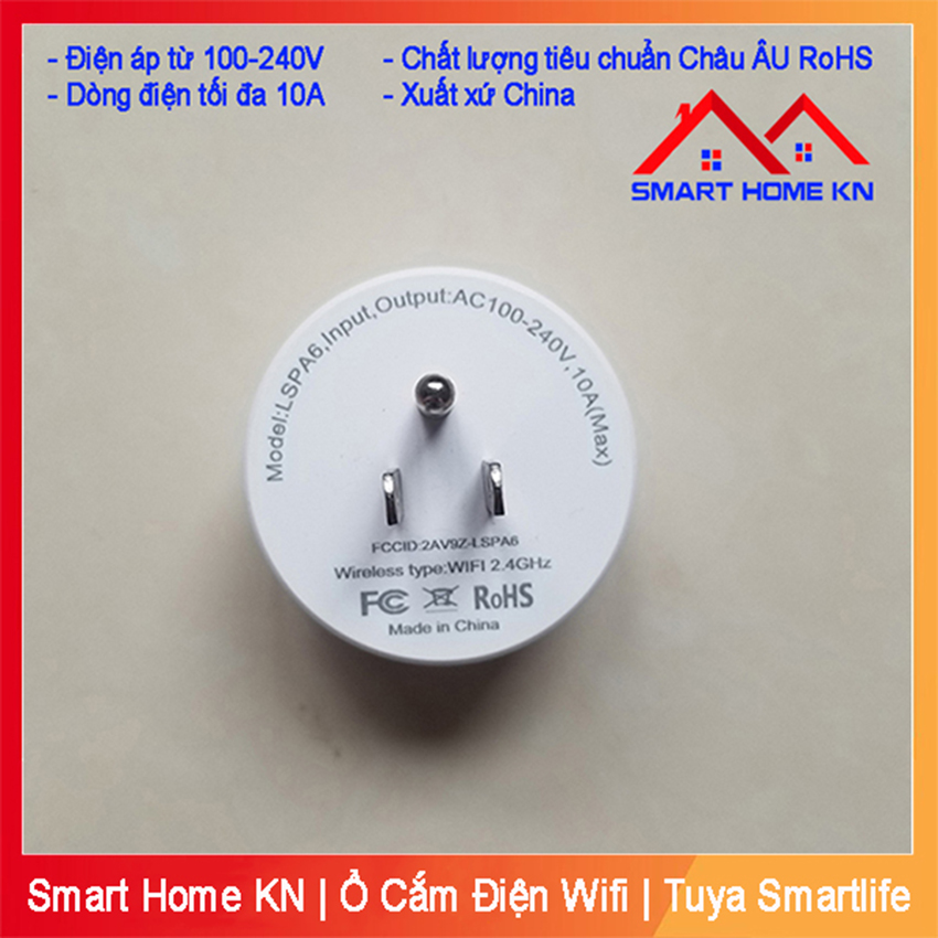 Ổ Cắm Điện Thông Minh Wifi Tuya Smart Life Điều Khiển Từ Xa