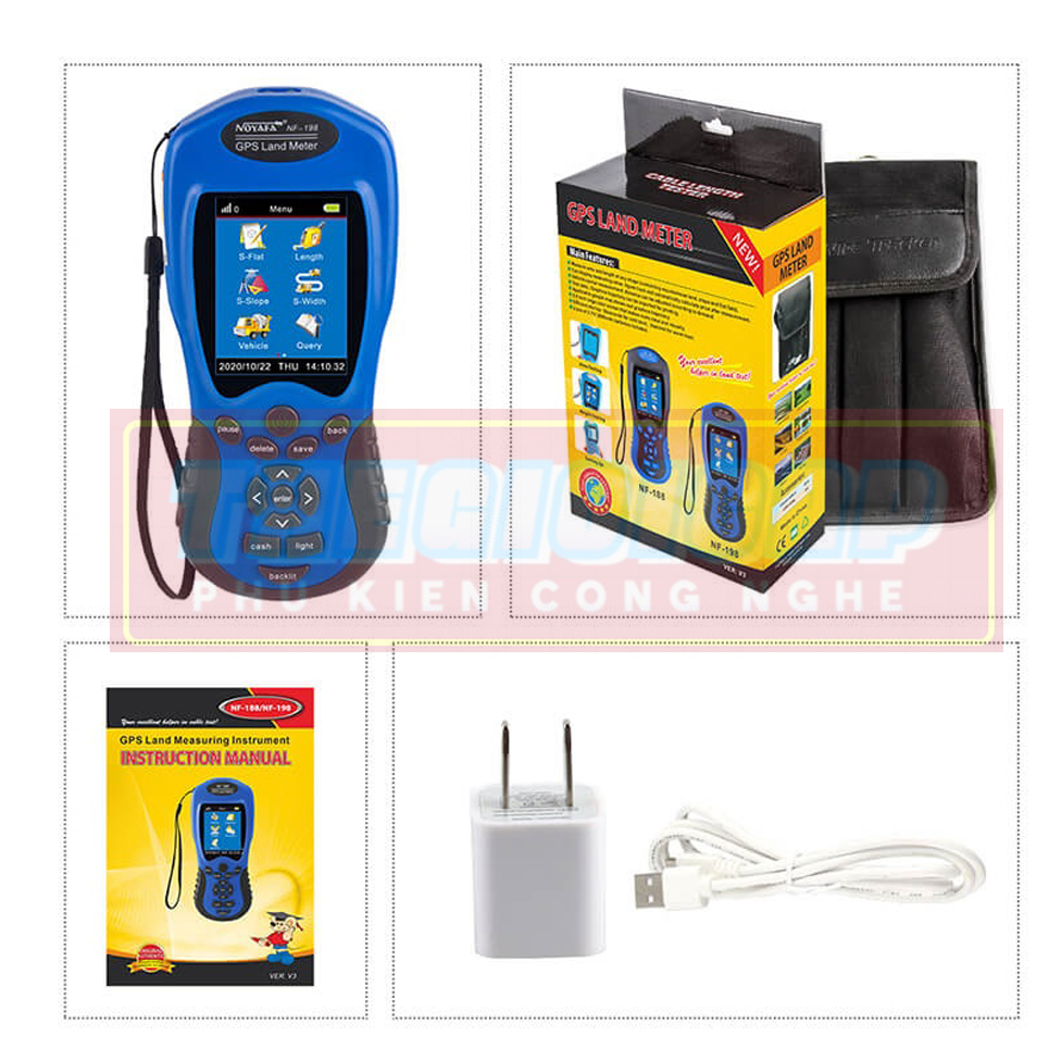 ROGTZ Thiết Bị Đo Áp Suất Vệ Tinh Cầm Tay Có Màn Hình LCD Kỹ Thuật Số NOYAFA NF-198 - Hàng Nhập Khẩu