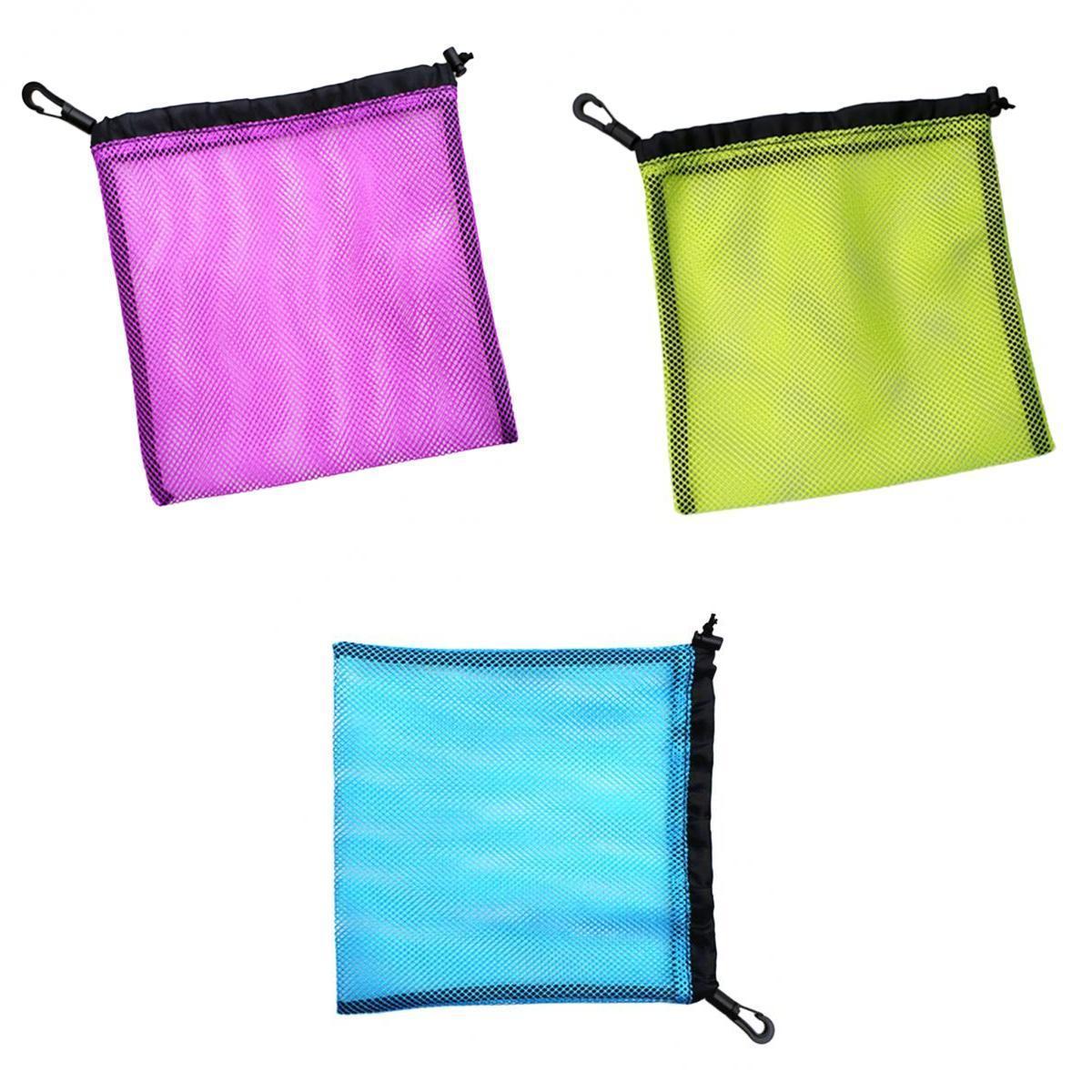 3Pcs Durable Mesh Nets Bag Pouch Golf Tennis Ball Carrying Holder Storage