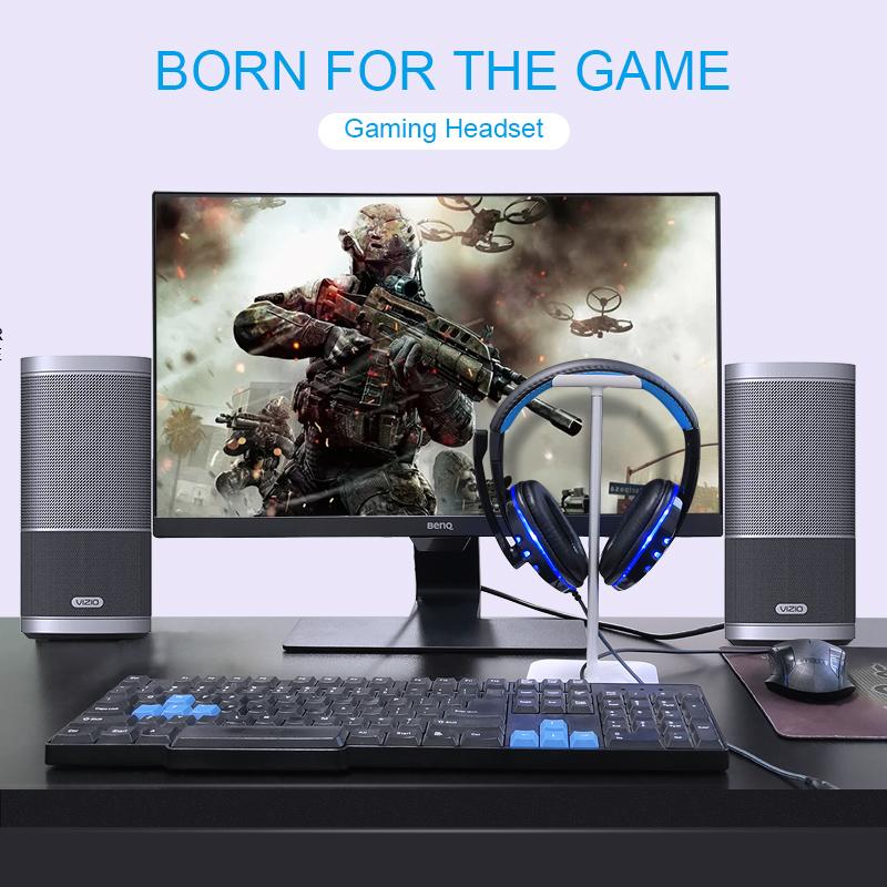Bass Stereo Tai Nghe Điện Thoại Di Động Âm Nhạc Có Dây Tai Nghe Tai Nghe Chơi Game Trên Tai Có Mic Điều Khiển Giọng Nói Cho Máy Tính Laptop Game Thủ
