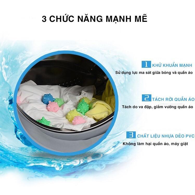 10 Quả bóng giặt gai tẩy sạch đồ quần áo làm phẳng chống nhăn - Cầu gai giặt đồ