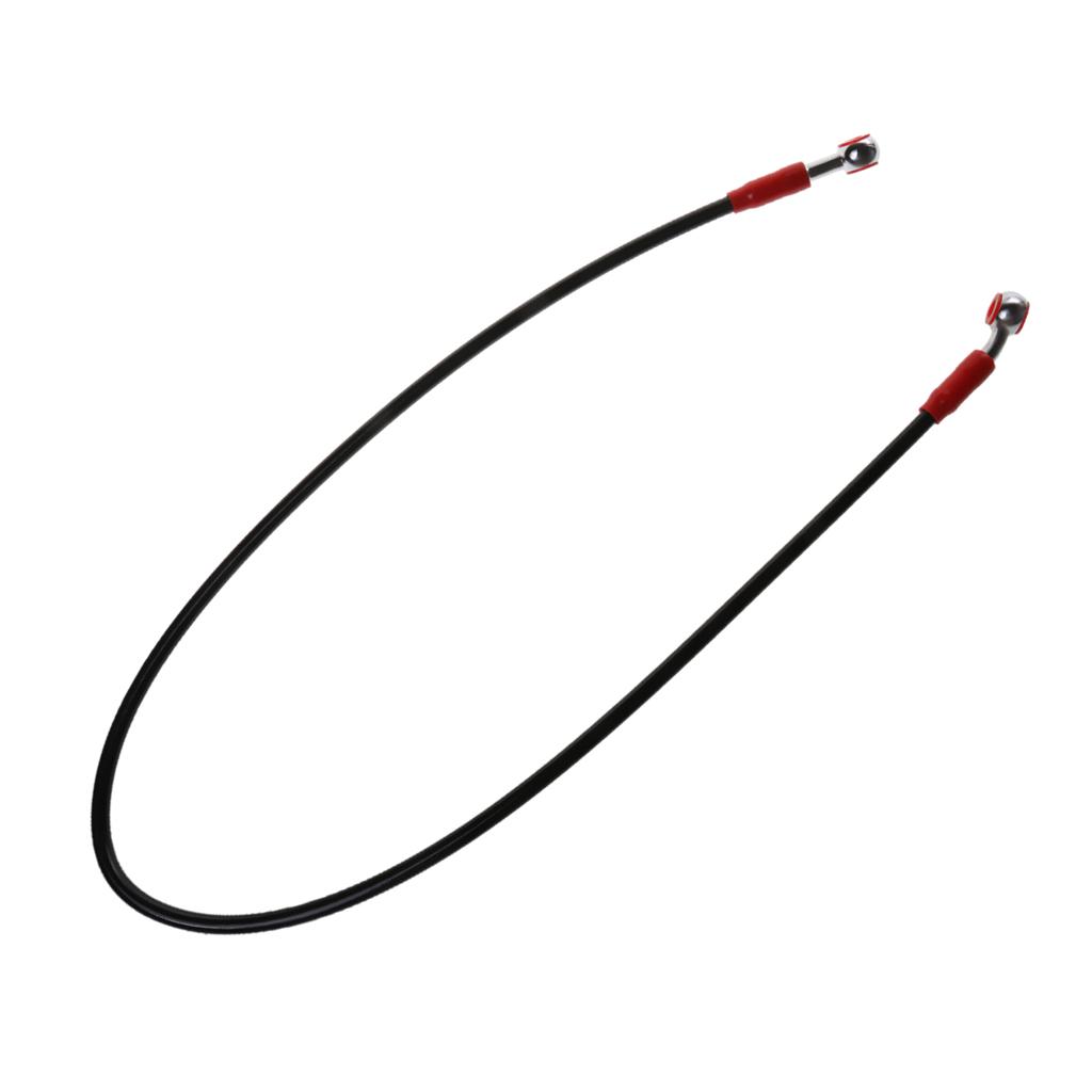 90cm Moto Braided Steel Brake Clutch Oil Hose Line Pipe, Black