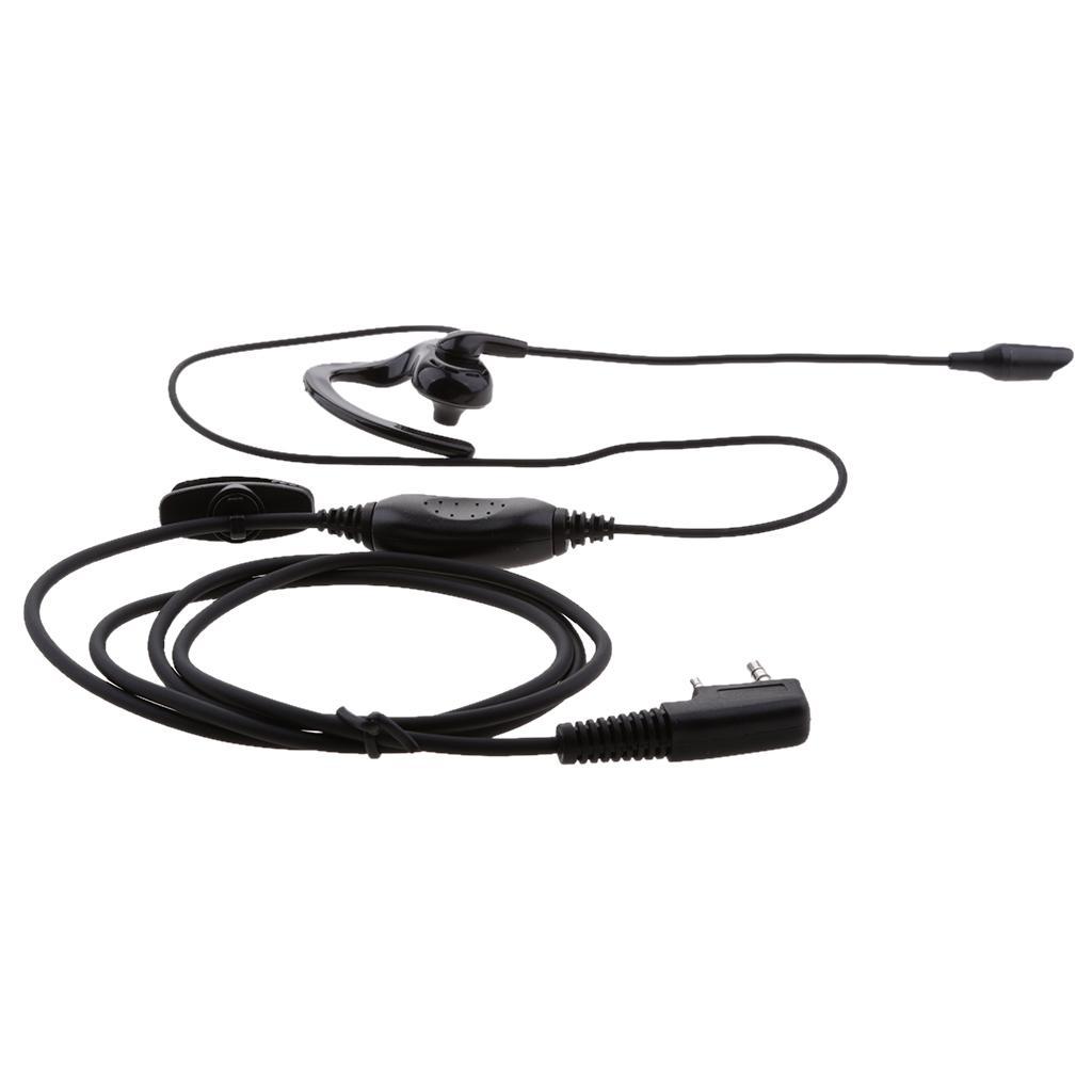 Earpiece Headset PTT Mic 2 PIN for Kenwood PUXING Baofeng Walkie Talkie