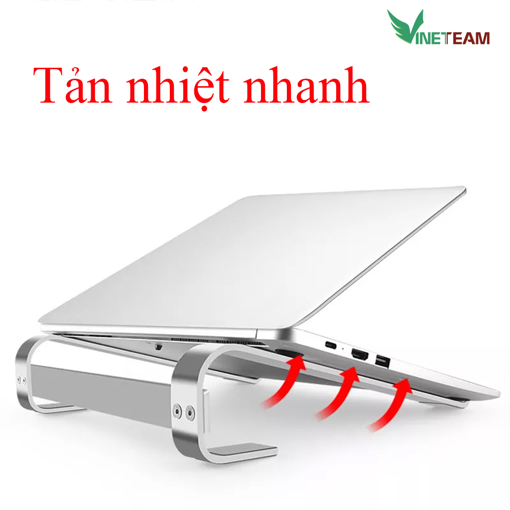 VINETTEAM Giá Đỡ Laptop Máy Tính Bảng Để Bàn Hợp Kim Nhôm Cao Cấp  Giúp Tản Nhiệt Gọn Nhẹ Sử Dụng Từ 10 - 18 Inch - hàng chính hãng