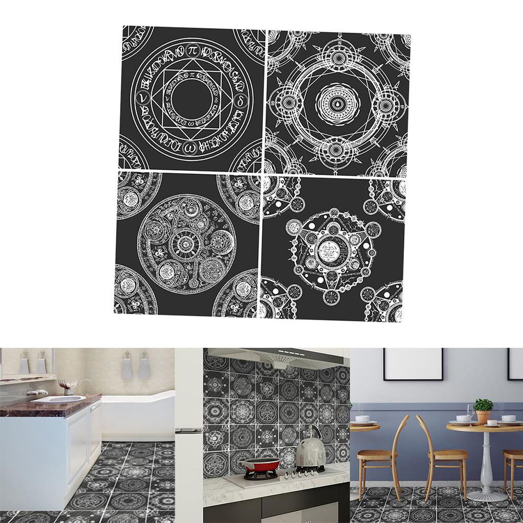2pcs/set Creative Moroccan Self-adhesive Wall Floor Tile Sticker Home Decor