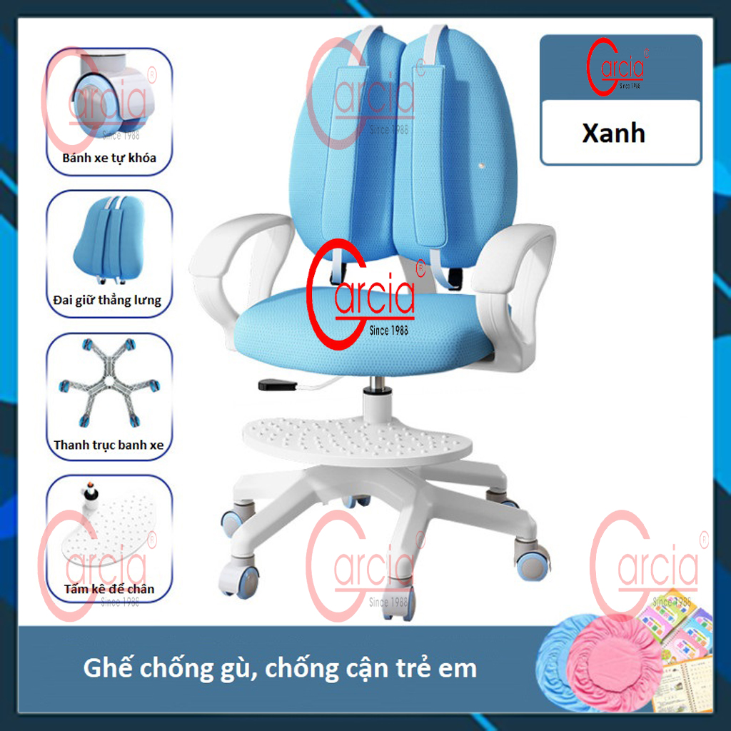 Ghế chống gù, ghế chống cận - Ghế chống gù học sinh - Ghế học sinh ( Tặng kèm bọc ghế, đai chống gù )  - Hàng chính hãng