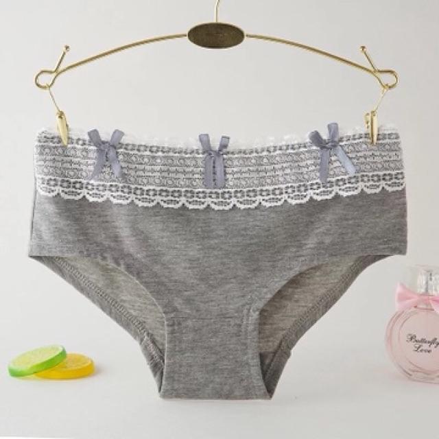Quần Lót Nữ Cotton Phối Ren Cạp Ngang Eo Thời Trang Hàng Loại đẹp.