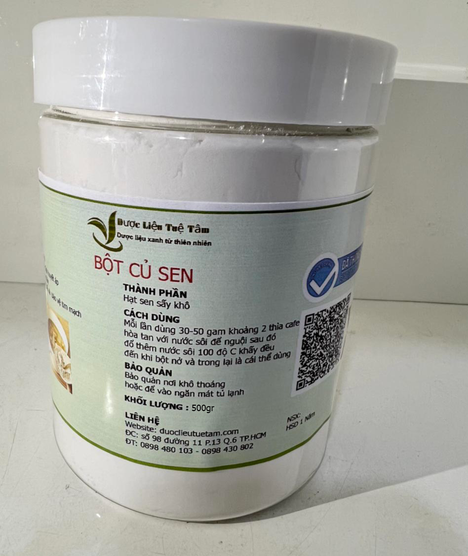 Tinh Bột Củ Sen 100% Nguyên Chất - Cung cấp đầy đủ dưỡng chất cho cơ thể ( Hủ 1kg)