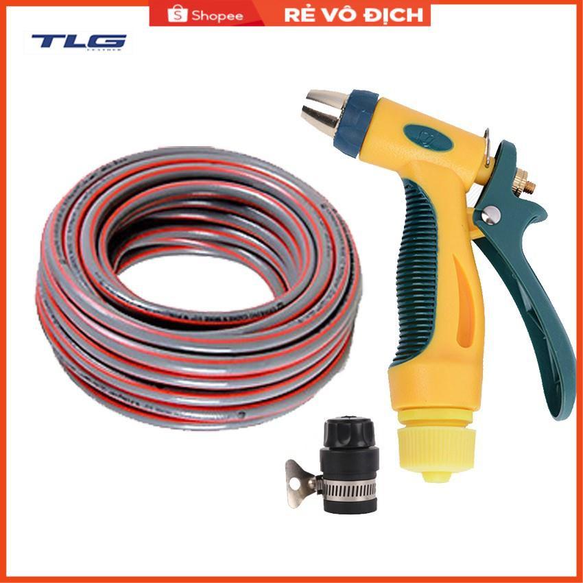 Bộ dây vòi xịt nước rửa xe,tưới cây tăng áp 3 lần 7-10m