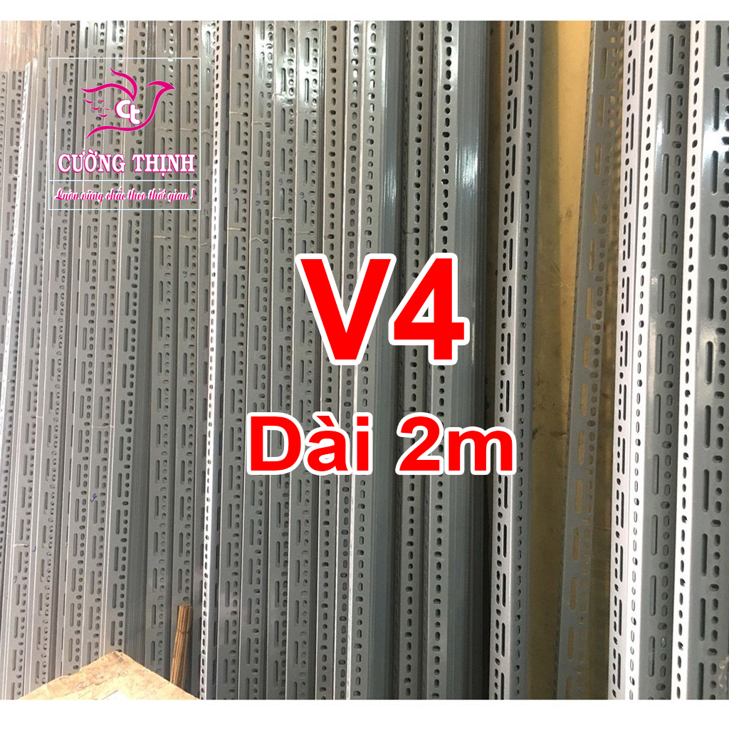 SẮT V LỖ (V4 dài 2m, dày 1.6mm) - Lắp ráp kệ sắt đa năng