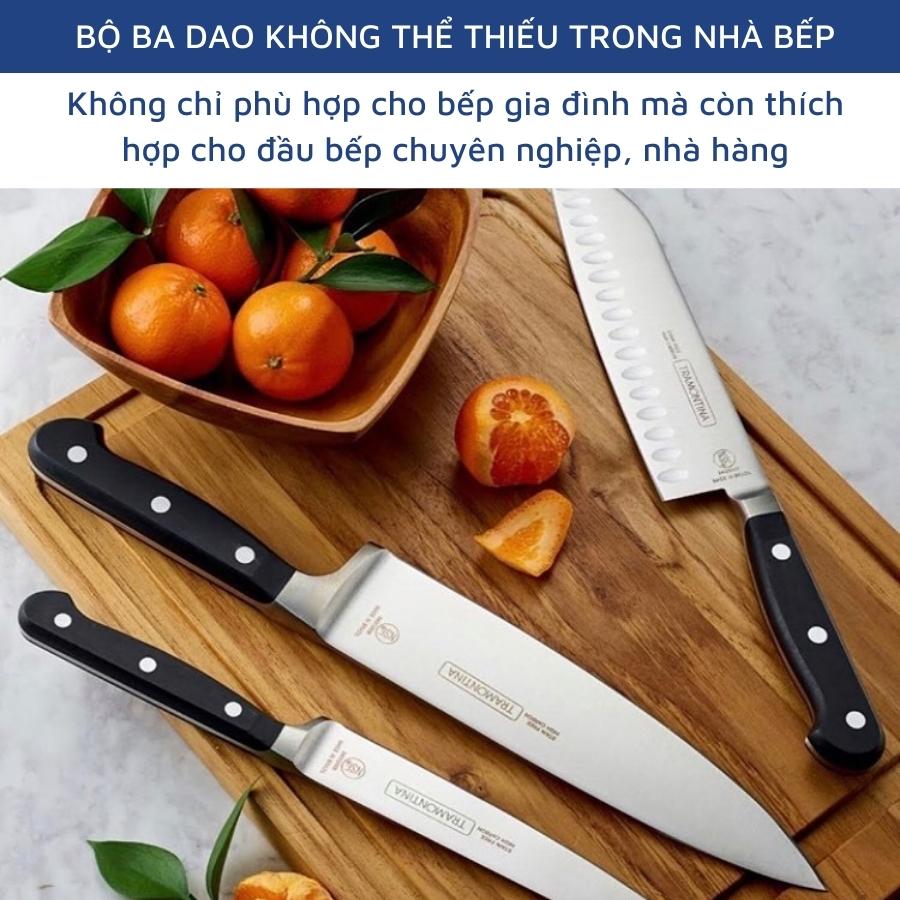 Bộ Dao Thái Tramontina Lưỡi Thép Không Gỉ Dày Dặn Tay Cầm An Toàn Chắc Chắn Bền Đẹp Sản Xuất Tại Brazil