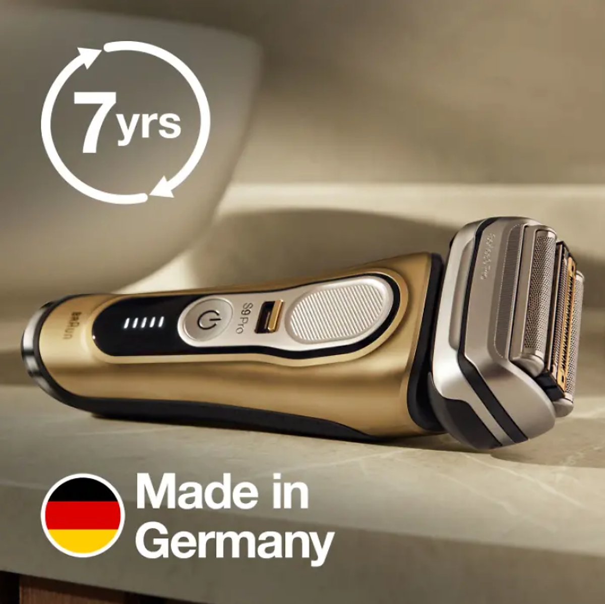 Máy Cạo Râu Nam Braun 9399s Series 9, Máy Cạo Râu Khô Và Ướt, Braun Shaver, Công Nghệ Cảm Biến Smart Sonic, 5 Đầu Cạo, Hàng Chính Hãng