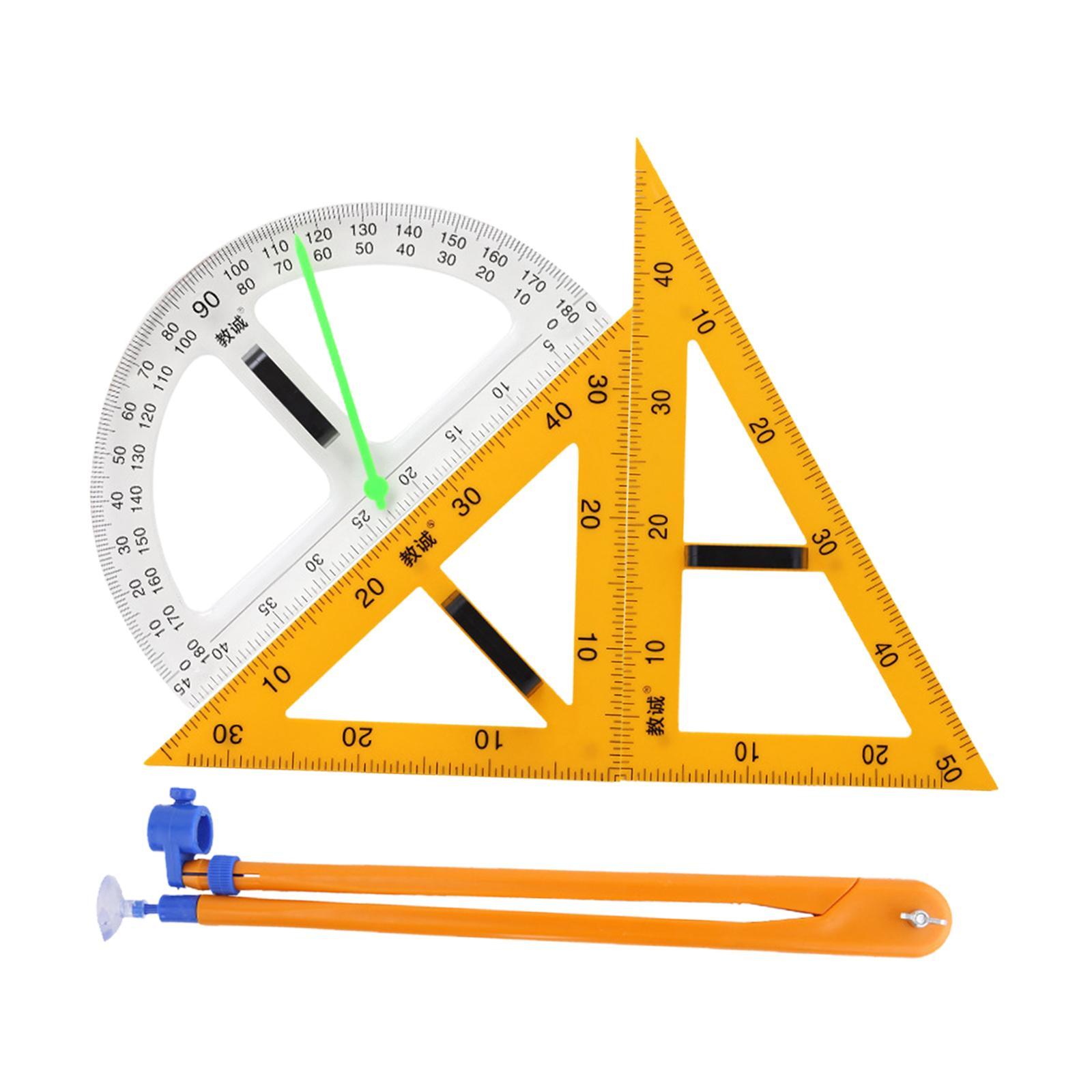 4x Math Geometry Rulers Triangle Large Drafting