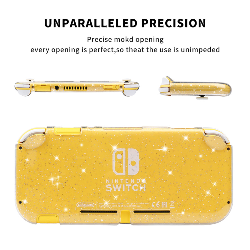 Ốp TPU mềm pha lê lấp lánh cho Switch Lite Bảng điều khiển trò chơi điện tử Vỏ bảo vệ trong suốt cho Switch Lite Shell Màu da: Bạc