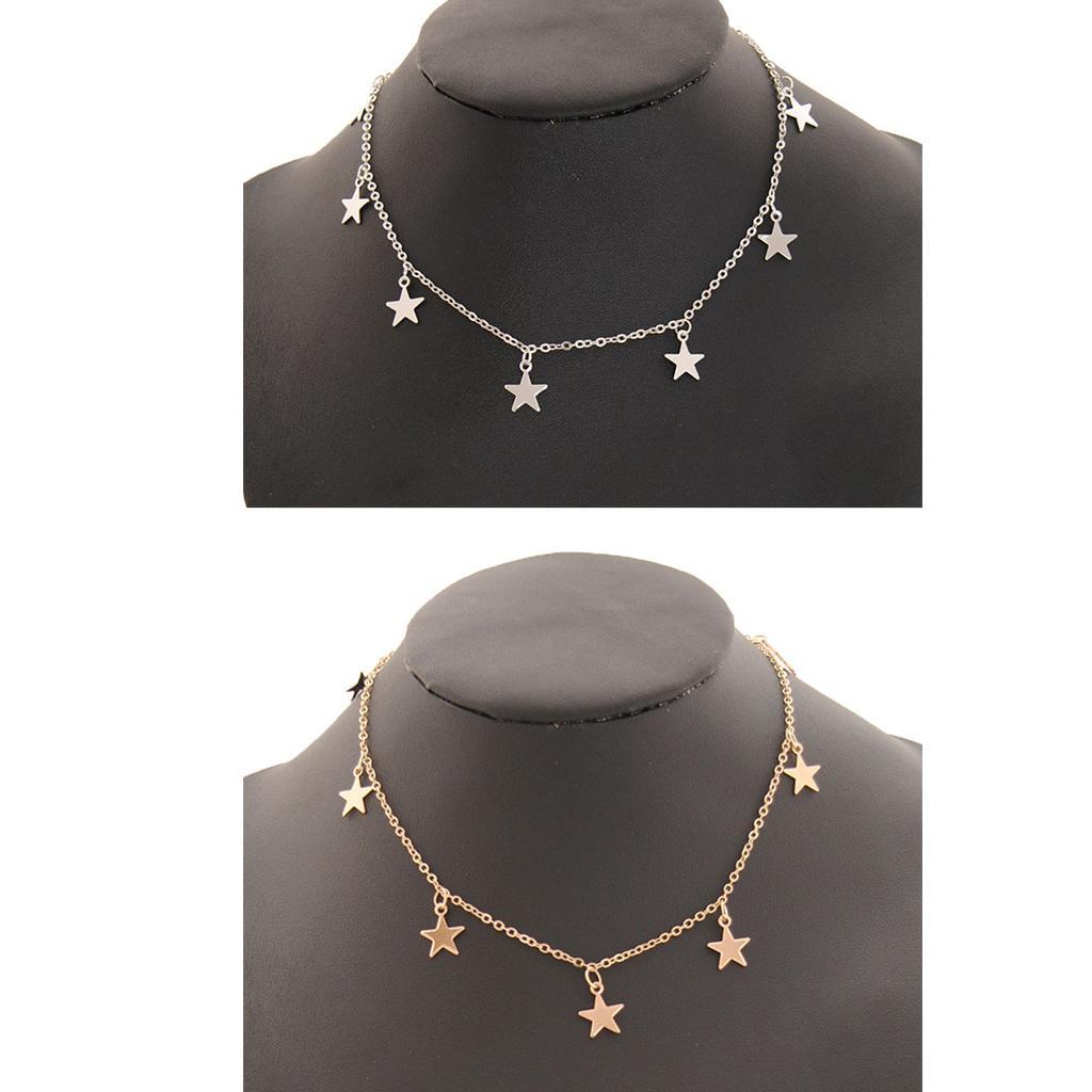 Fashion Women Clavicle Choker Necklace Star Pendant Chain Jewelry