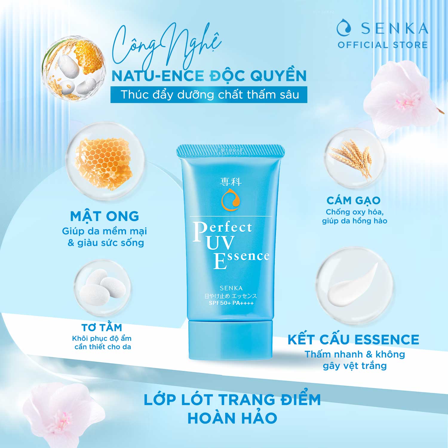 Kem chống nắng dạng tinh chất Senka Perfect UV Essence 50g