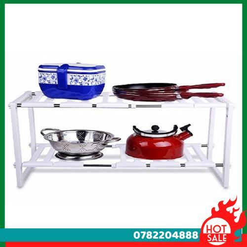 Kệ Để Đồ Gầm Bếp 2 Tầng Đa Năng Có Thể Điều Chỉnh Độ Dài - Hàng Cao Cấp - CH Hương Thị Miễn Phí Vận Chuyển