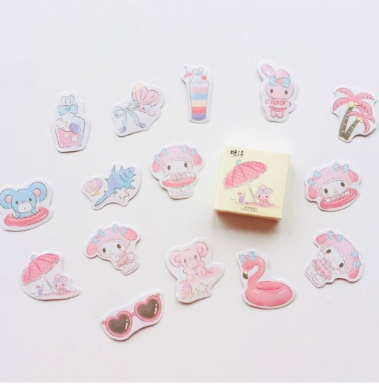 Hộp 45 Miếng Dán Sticker Trang Trí Giai Điệu Mùa Hè