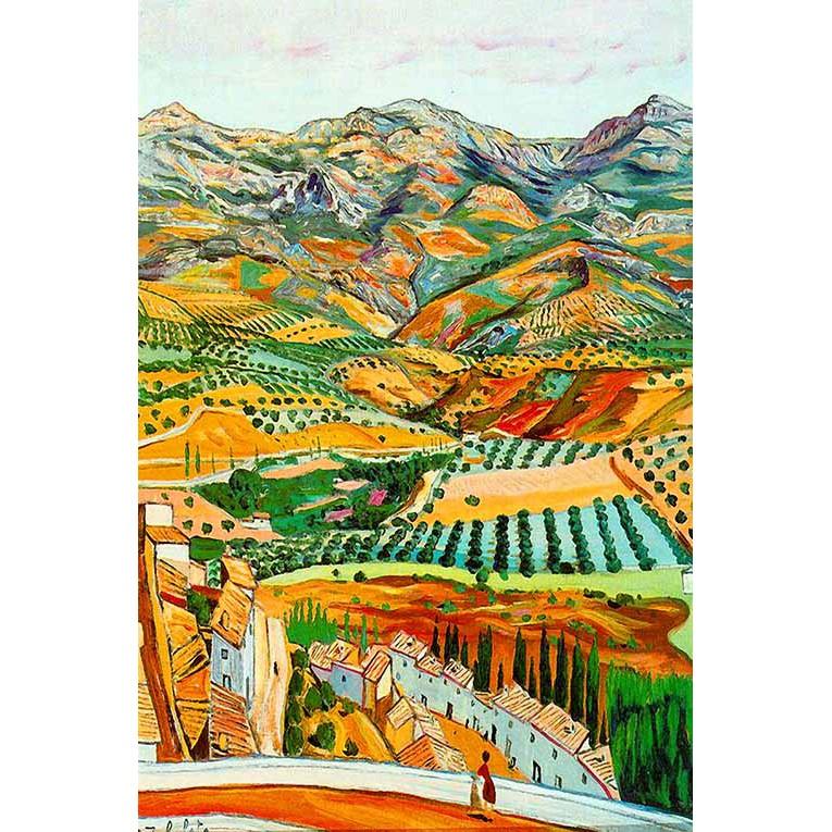 Tranh canvas phong cách sơn dầu - Phong cảnh Thung lũng - PC030