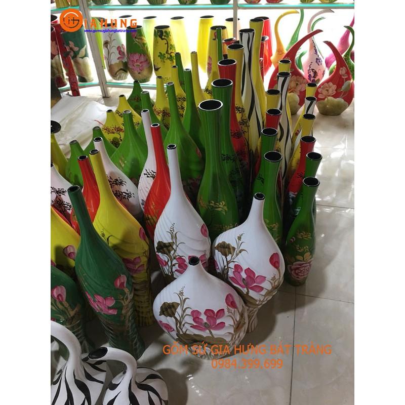 Bộ 3 bình hoa gốm Gia Hưng Bát Tràng