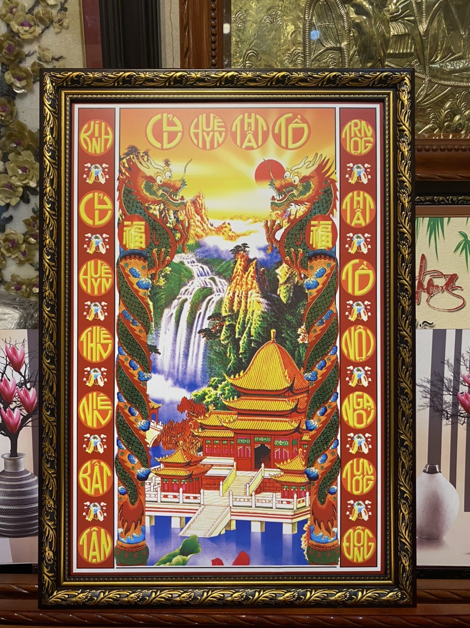 Tranh in dầu, LIỄNG THỜ CỬU HUYỀN THẤT TỔ - GT18