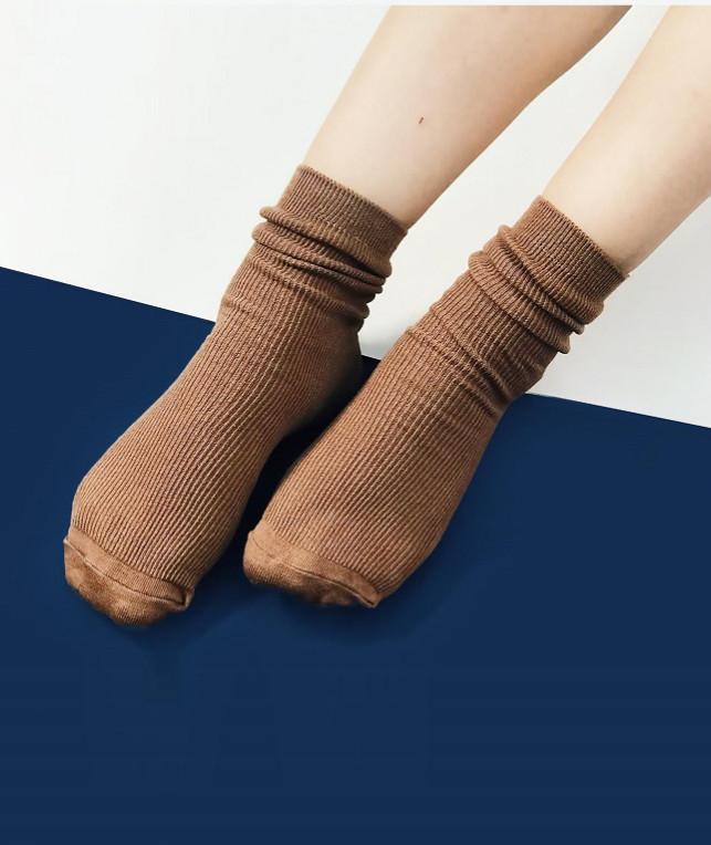 Vớ chùn nữ cổ cao dễ thương cao cấp màu nâu