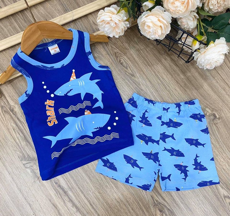 COMBO 3 BỘ BA LỖ IN HÌNH CUTE CHO BÉ