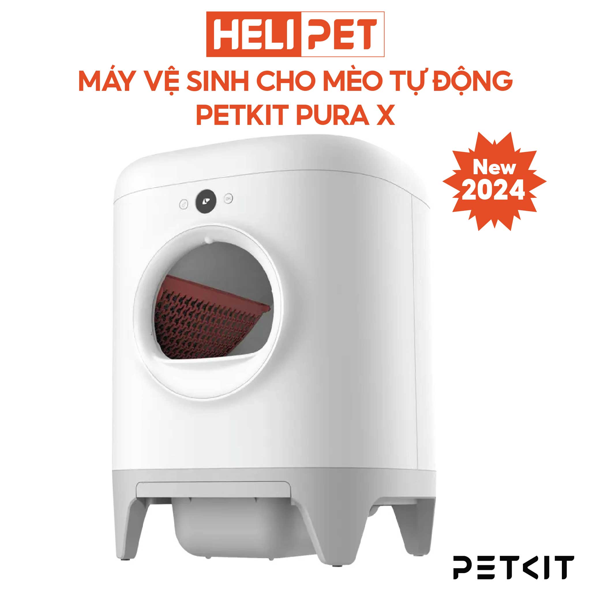 Máy Vệ Sinh, Dọn Phân Mèo Tự Động PETKIT PURA X  2024 - HeLiPet