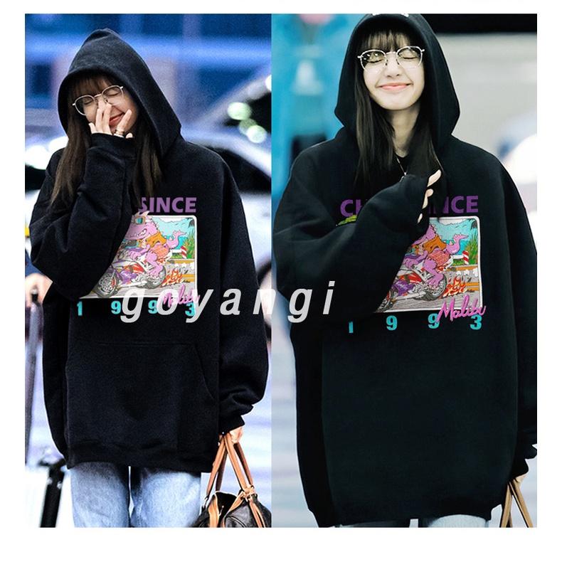 Áo Hoodie GYG Unisex LISA BlackPink Form Rộng Oversize Phong Cách Hàn Quốc