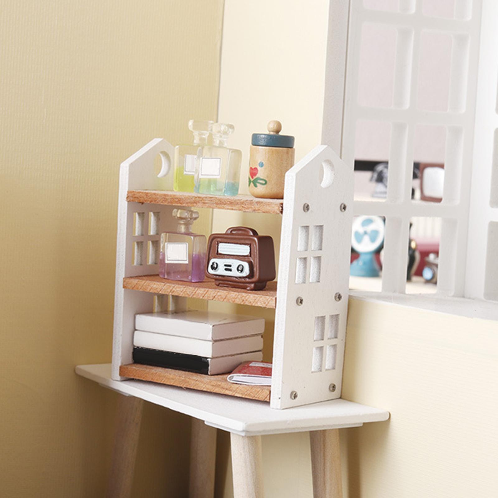 1/12 Scale Dollhouse Miniature Bookshelf Miniature Furniture for Dolls House