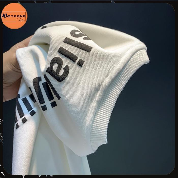 Áo thu đông nam chất mịn, Áo sweater chất đẹp kiểu dáng Hàn Quốc in Vòng chữ mã NZ636