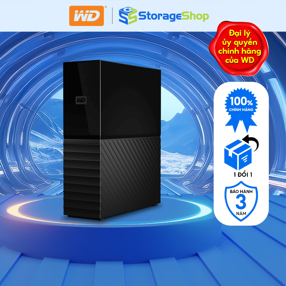 Ổ Cứng Máy Tính Để Bàn WD My Book 4TB/6TB/8TB/12TB/14TB/16TB/18TB 3.5 inch USB Gen 1 Hàng Chính Hãng