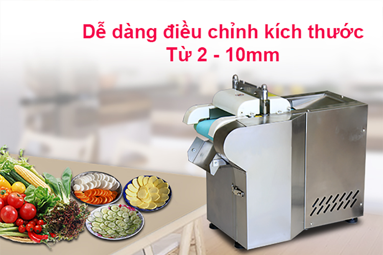 Máy Thái Lát Rau Củ Quả Có Băng Tải 3A370W Năng Suất 100Kg/h - Hàng Chính Hãng