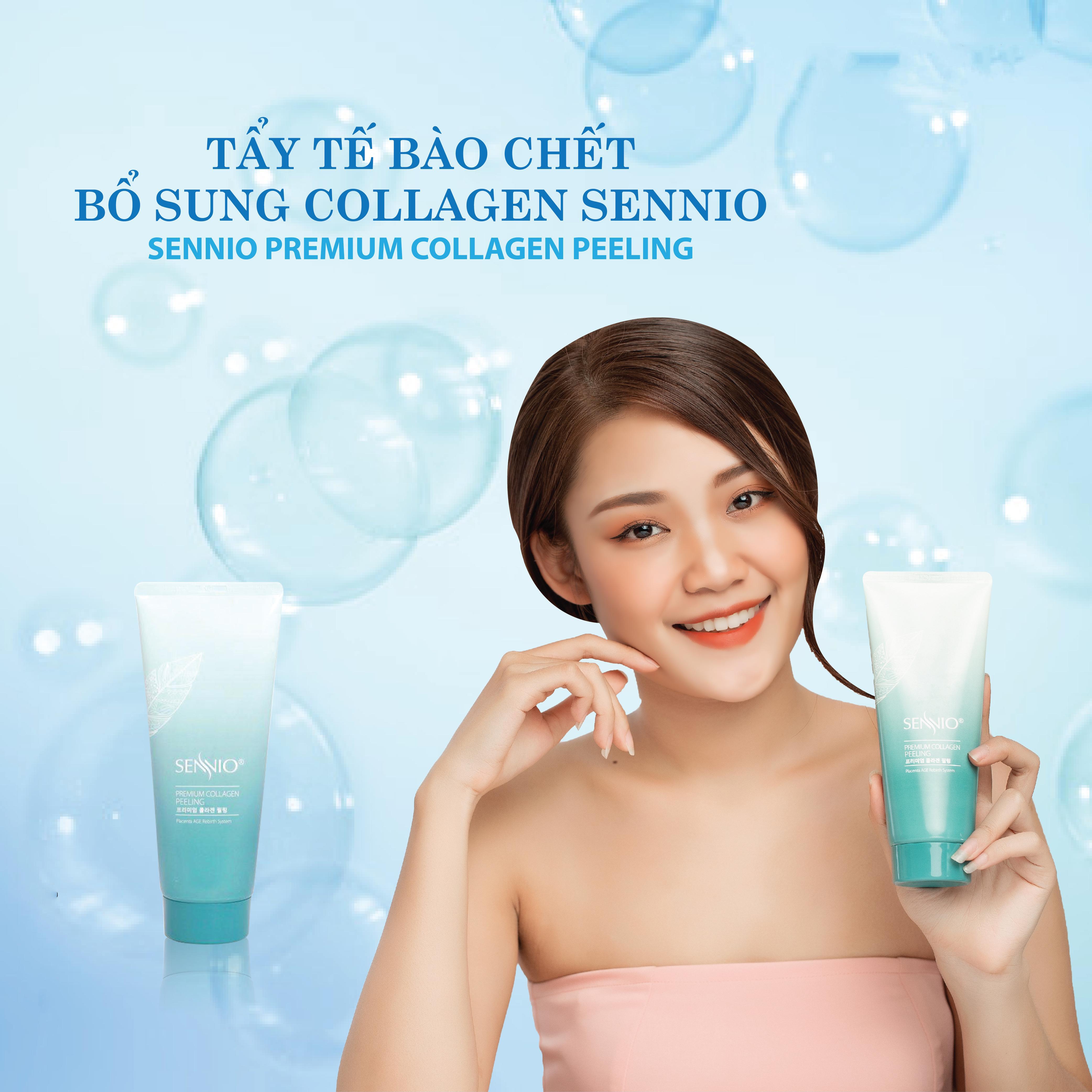 Gel tẩy tế bào chết bổ sung collagen sennio