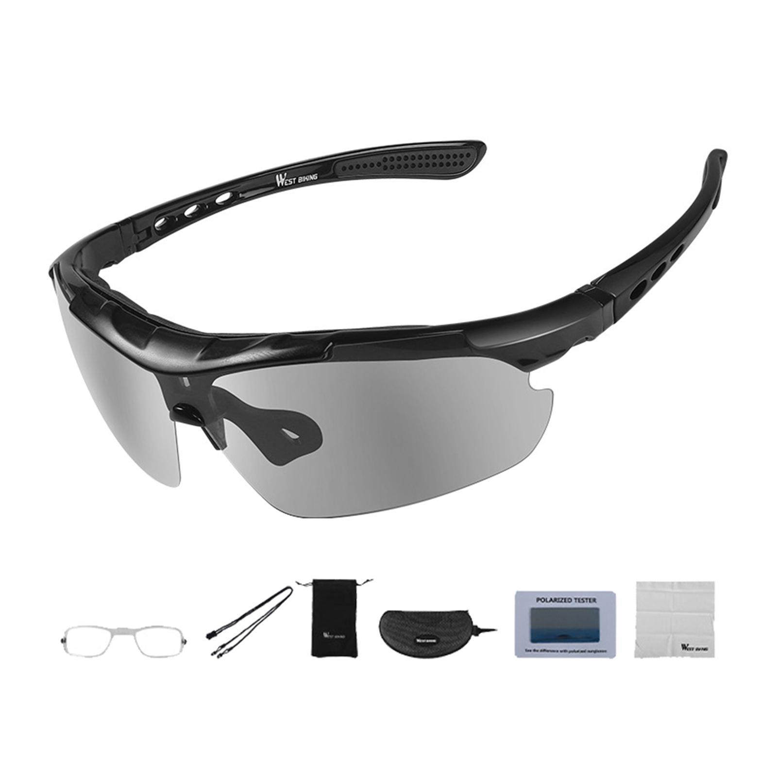 Photochromic Cycling Glasses Discoloration Bike Goggles Sports Eyewear